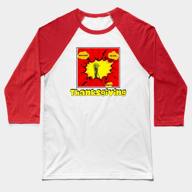 Frightened turkey Baseball T-Shirt by Teija.I.Art&Design